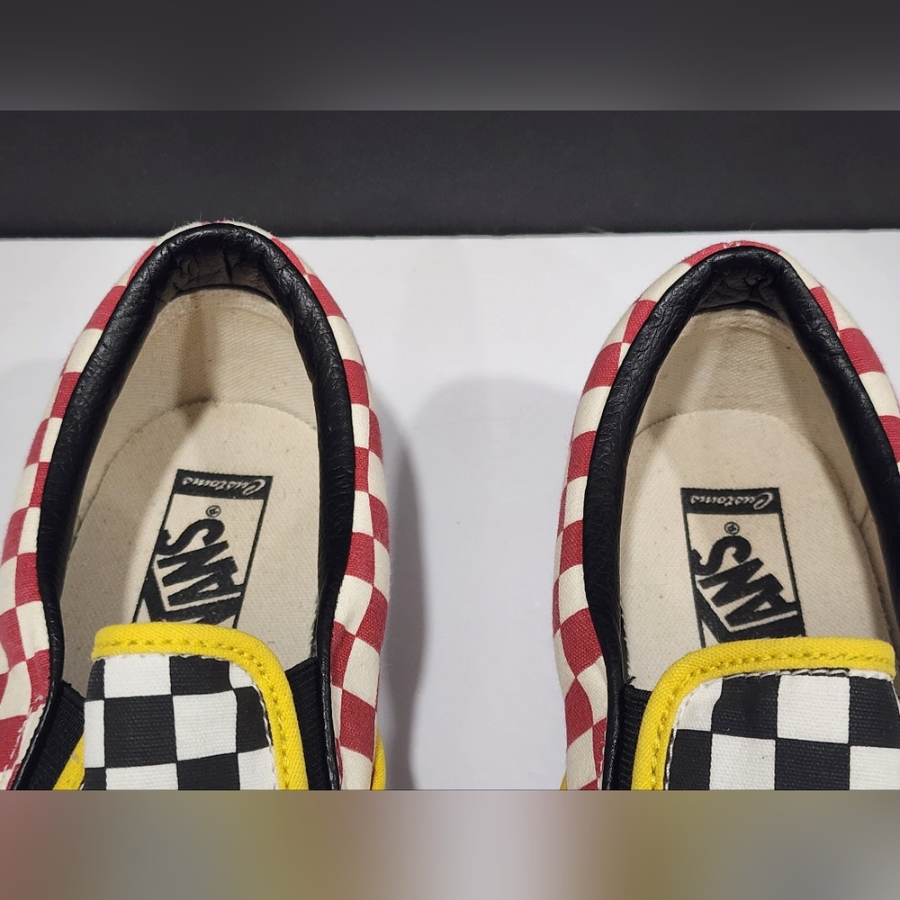 Vans Black and Cream Slip-On Sneakers - Picture 13 of 16